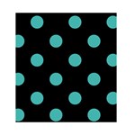 Polka Dots - Verdigris on Black Greeting Card 4.5  x 6 