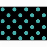 Polka Dots - Verdigris on Black 5  x 7  Photo Cards