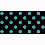 Polka Dots - Verdigris on Black 4  x 8  Photo Cards