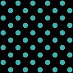 Polka Dots - Verdigris on Black ScrapBook Page 8  x 8 