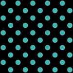 Polka Dots - Verdigris on Black ScrapBook Page 12  x 12 