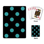 Polka Dots - Verdigris on Black Playing Cards Single Design