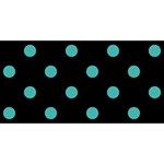 Polka Dots - Verdigris on Black YOU ARE INVITED 3D Greeting Card (8x4)