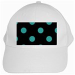 Polka Dots - Verdigris on Black Black Cap