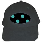 Polka Dots - Verdigris on Black Black Cap