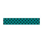 Polka Dots - Black on Teal Flano Scarf (Mini)