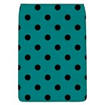 Polka Dots - Black on Teal Removable Flap Cover (L)