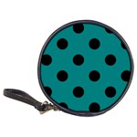 Polka Dots - Black on Teal Classic 20-CD Wallet