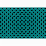 Polka Dots - Black on Teal Collage 12  x 18 
