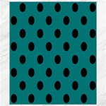 Polka Dots - Black on Teal Canvas 8  x 10 