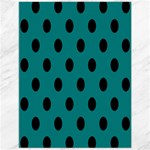 Polka Dots - Black on Teal Canvas 12  x 16 
