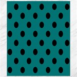 Polka Dots - Black on Teal Canvas 20  x 24 
