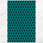 Polka Dots - Black on Teal Canvas 24  x 36 