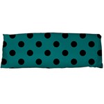 Polka Dots - Black on Teal Body Pillow Case (Dakimakura) (One Side)