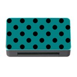 Polka Dots - Black on Teal Memory Card Reader with CF