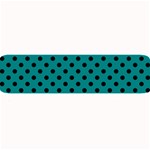 Polka Dots - Black on Teal Medium Bar Mat
