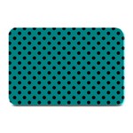 Polka Dots - Black on Teal Plate Mat