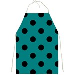 Polka Dots - Black on Teal Full Print Apron