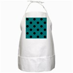 Polka Dots - Black on Teal BBQ Apron
