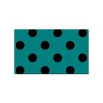 Polka Dots - Black on Teal Sticker Rectangular (10 pack)