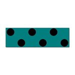 Polka Dots - Black on Teal Sticker (Bumper)