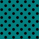 Polka Dots - Black on Teal ScrapBook Page 8  x 8 