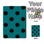 Polka Dots - Black on Teal Multi-purpose Cards (Rectangle)