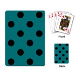 Polka Dots - Black on Teal Playing Cards Single Design