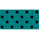 Polka Dots - Black on Teal YOU ARE INVITED 3D Greeting Card (8x4)