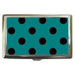 Polka Dots - Black on Teal Cigarette Money Case
