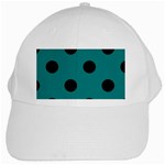 Polka Dots - Black on Teal Black Cap