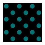 Polka Dots - Teal on Black Medium Glasses Cloth