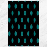 Polka Dots - Teal on Black Canvas 12  x 18 