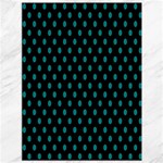 Polka Dots - Teal on Black Canvas 36  x 48 