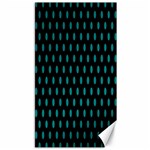Polka Dots - Teal on Black Canvas 40  x 72 
