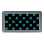 Polka Dots - Teal on Black Memory Card Reader (Mini)