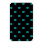 Polka Dots - Teal on Black Memory Card Reader (Rectangular)