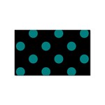 Polka Dots - Teal on Black Sticker Rectangular (10 pack)