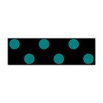 Polka Dots - Teal on Black Sticker Bumper (10 pack)