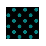 Polka Dots - Teal on Black Greeting Card 5  x 7 