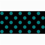 Polka Dots - Teal on Black 4  x 8  Photo Cards