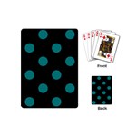 Polka Dots - Teal on Black Playing Cards (Mini)