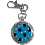Polka Dots - Black on Cerulean Key Chain Watch