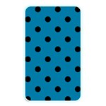 Polka Dots - Black on Cerulean Memory Card Reader (Rectangular)