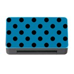 Polka Dots - Black on Cerulean Memory Card Reader with CF