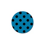 Polka Dots - Black on Cerulean Golf Ball Marker (10 pack)