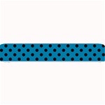 Polka Dots - Black on Cerulean Small Bar Mat