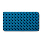 Polka Dots - Black on Cerulean Medium Bar Mat