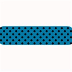 Polka Dots - Black on Cerulean Medium Bar Mat
