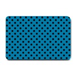 Polka Dots - Black on Cerulean Small Doormat